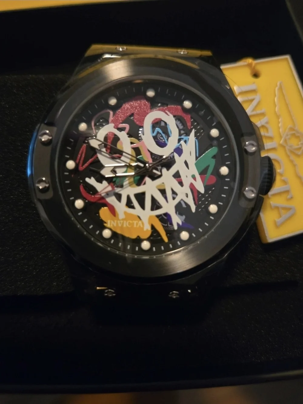 50005 Invicta Sea Base Rogue Graffiti Dial Black Men's Watch 45mm